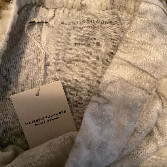 NWT Majestic Filatures Linen Straight Leg High Rise Casual Knit Pants - Picture 8 of 8